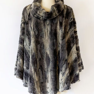 Faux Fur Poncho